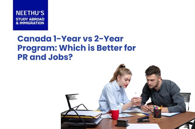 International students comparing 1-year vs 2-year program Canada options for PGWP, jobs, and permanent residency.