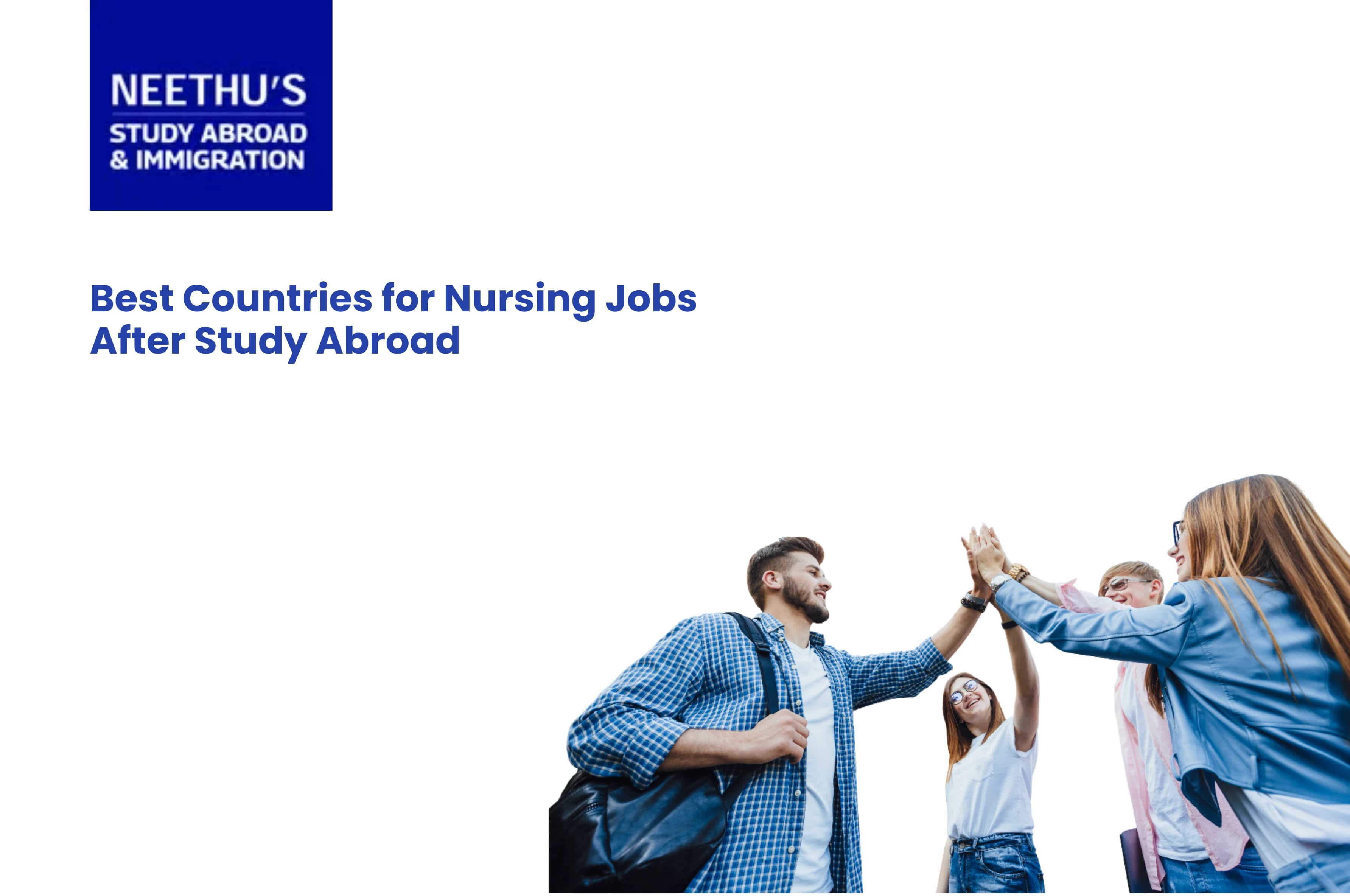 Indian nurse exploring best countries for nursing jobs after study abroad with global map and career options