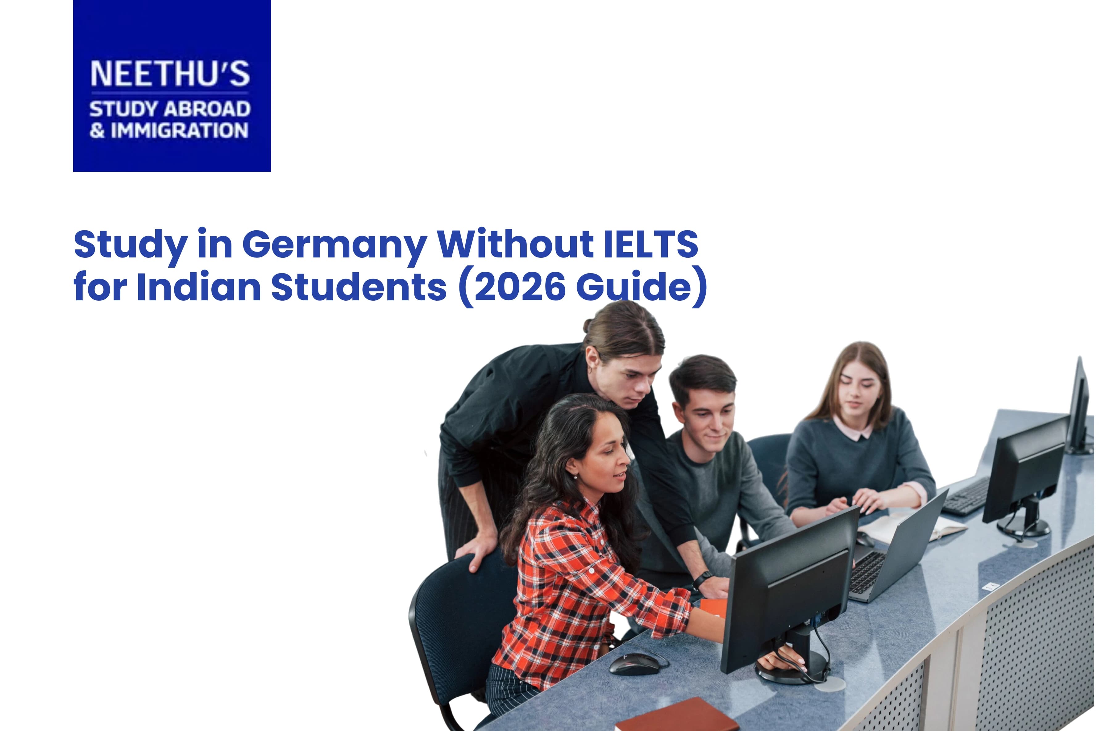 Indian student planning to study in Germany without IELTS showing universities, MOI option, and admission process.