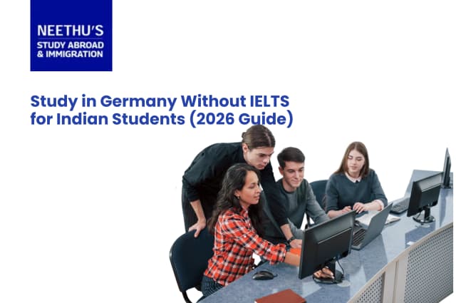 Indian student planning to study in Germany without IELTS showing universities, MOI option, and admission process.