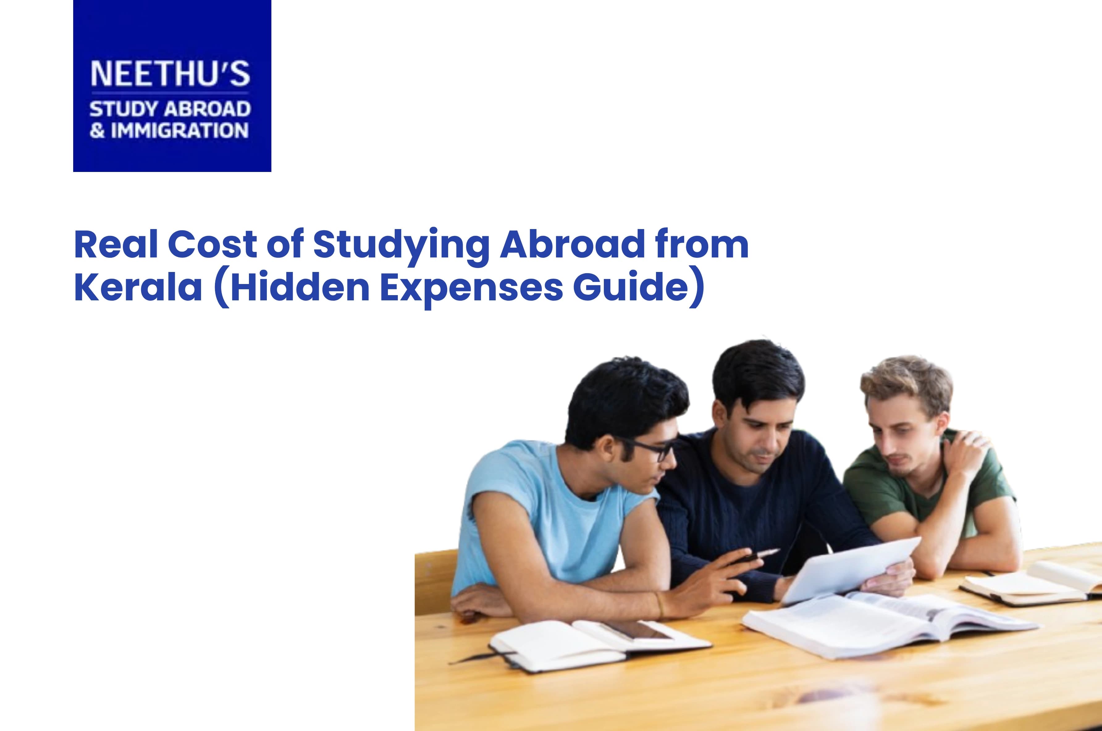 Breakdown of cost of studying abroad from India showing tuition fees, living expenses, and hidden costs for international students.
