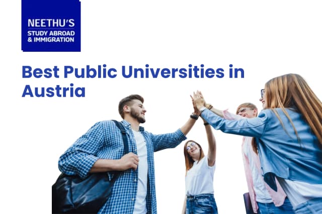 Students studying at a public university in Austria with a modern campus, research facilities, and an international academic environment.
