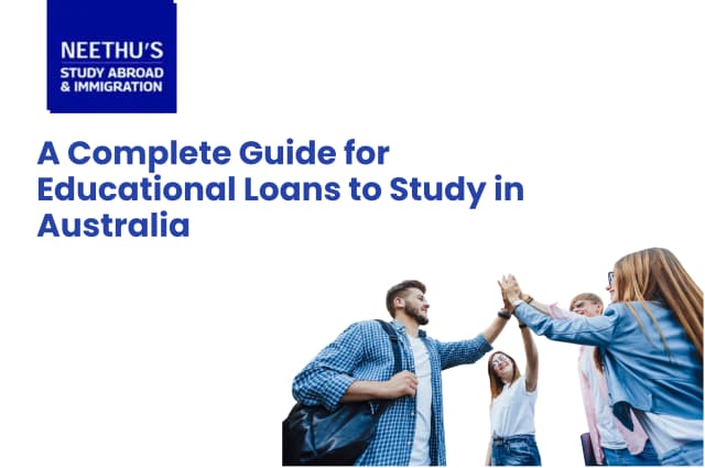 Indian student applying for a study loan for Australia with education loan documents and Australian university background