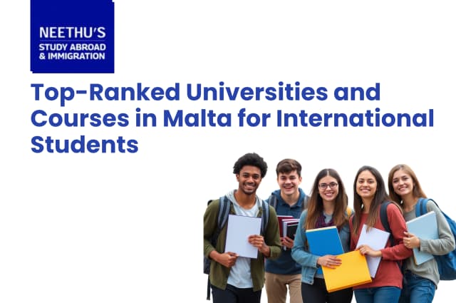 International students studying at a top university campus in Malta with modern academic facilities
