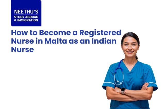 Indian nurse completing the Malta nurse registration process for healthcare jobs in Malta.