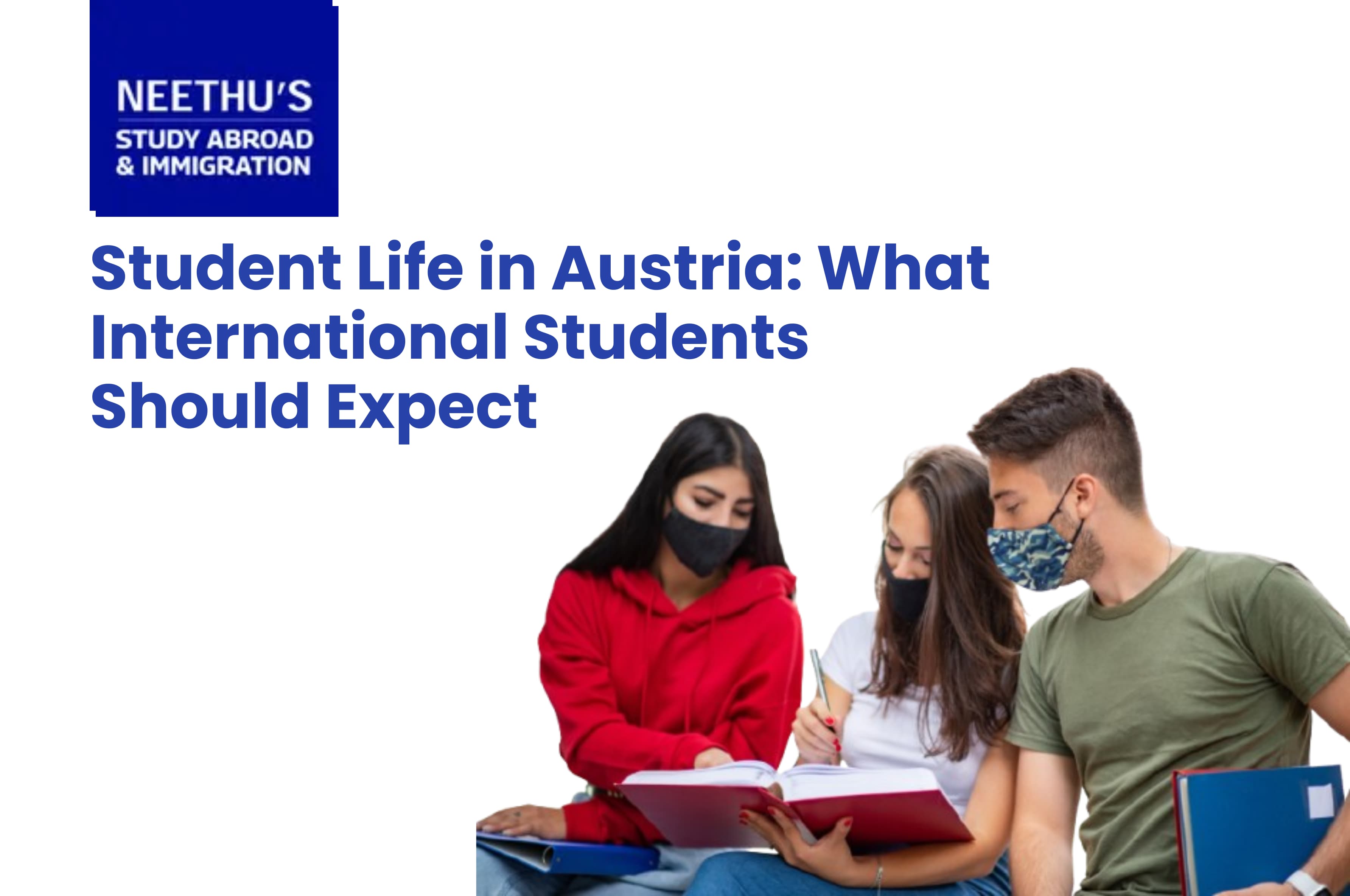 International students enjoying campus life at a university in Austria