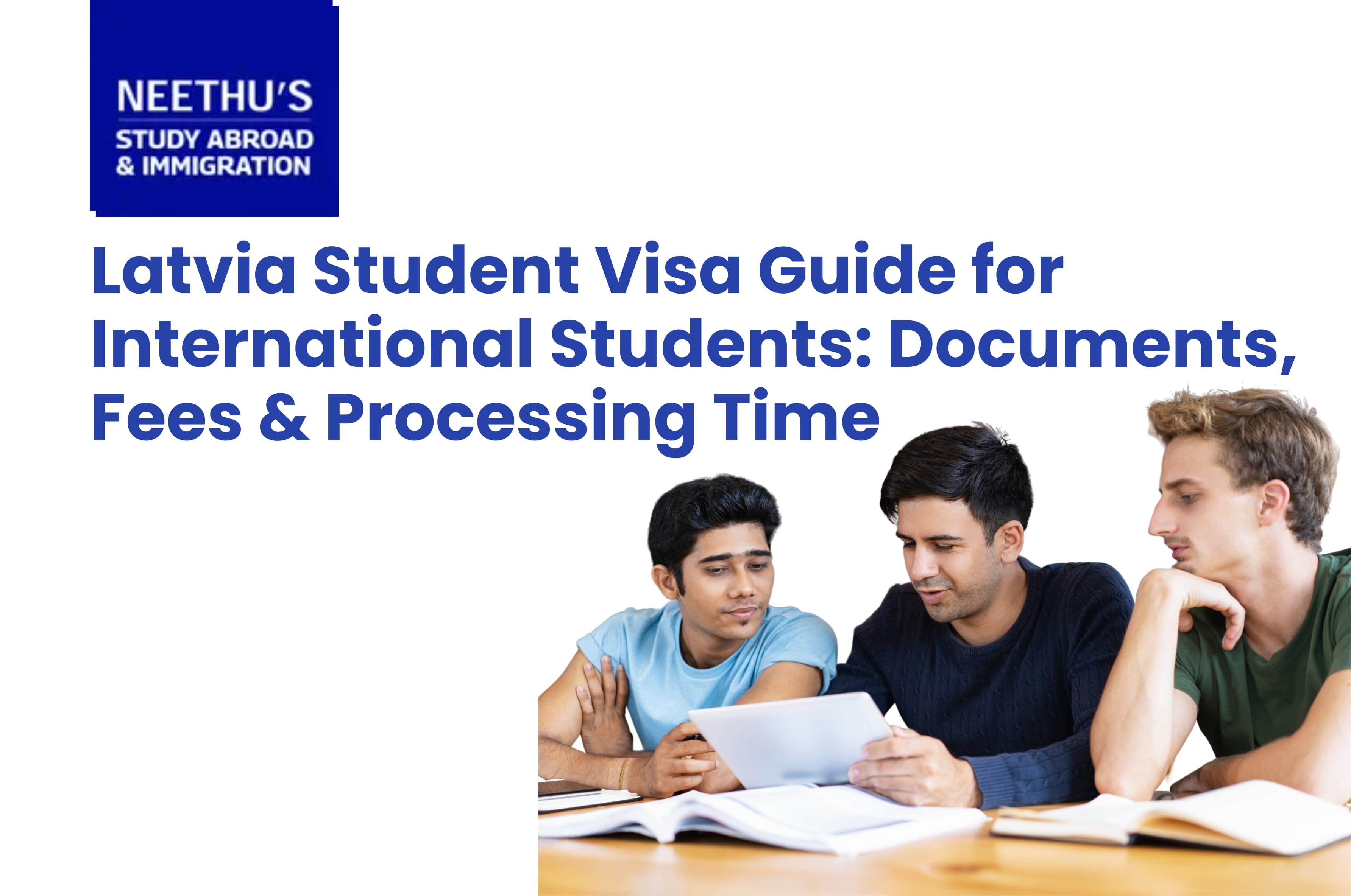 International student holding passport and Latvia student visa documents before studying in Latvia