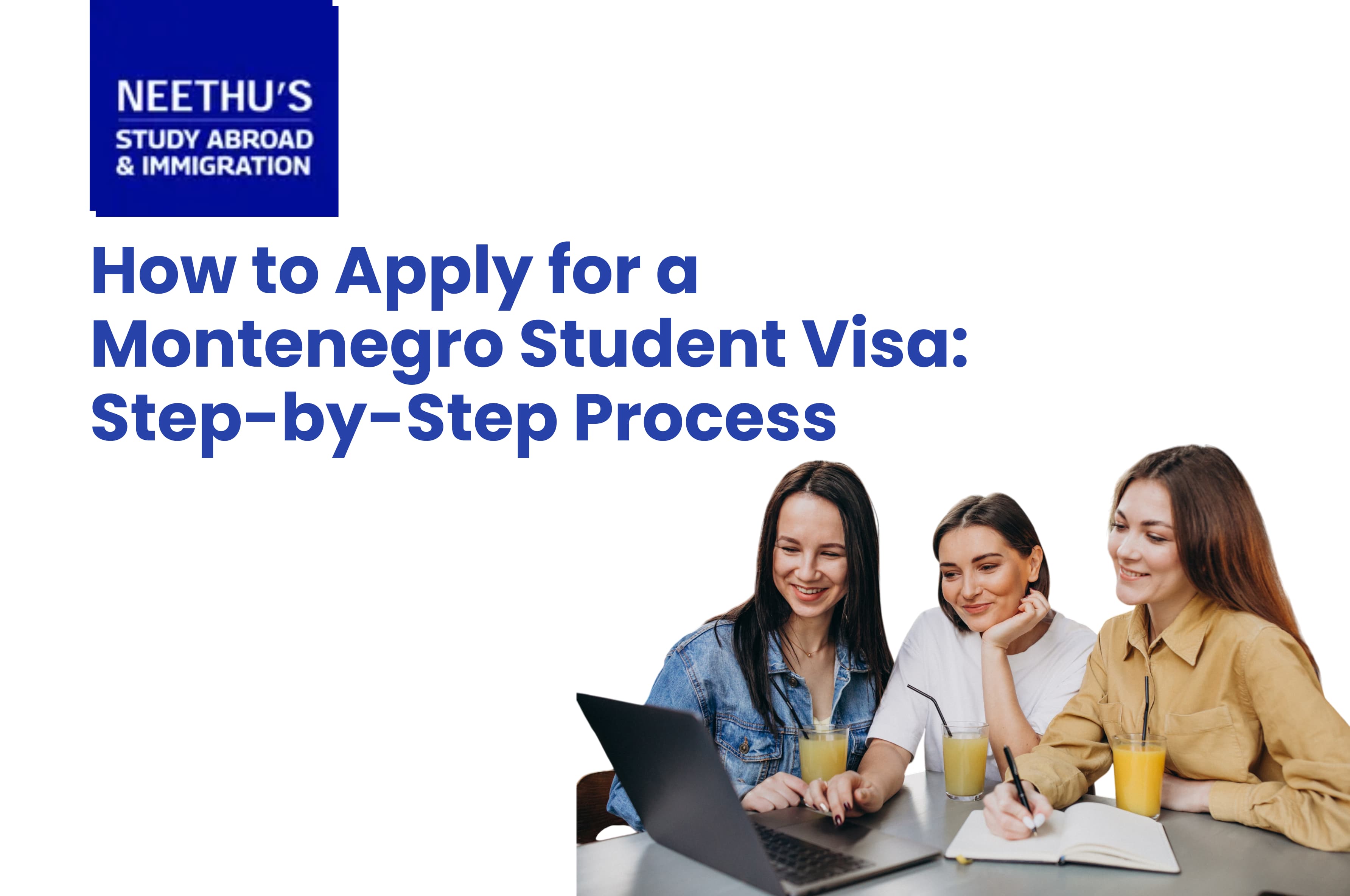Student submitting Montenegro student visa application documents before studying abroad.