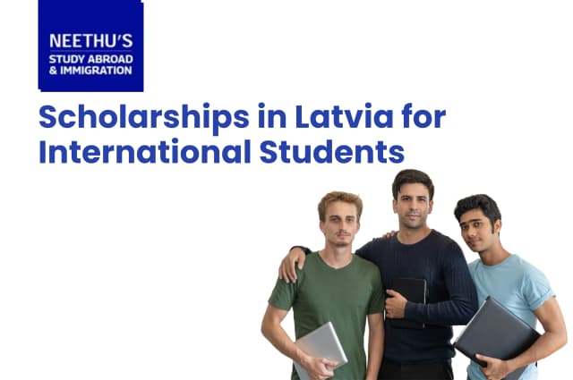 International students receiving scholarships while studying at a university campus in Latvia