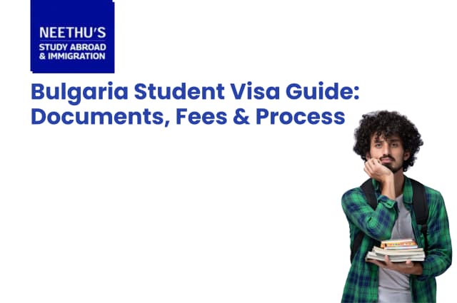 Indian student holding passport and Bulgaria student visa approval documents for studying in Bulgaria