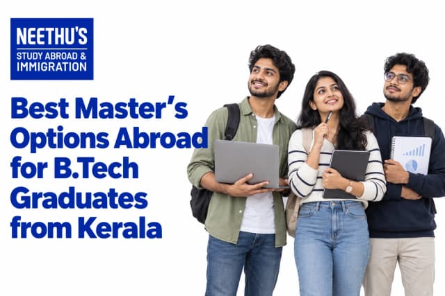 Kerala B.Tech graduates exploring the best master’s degree options abroad.