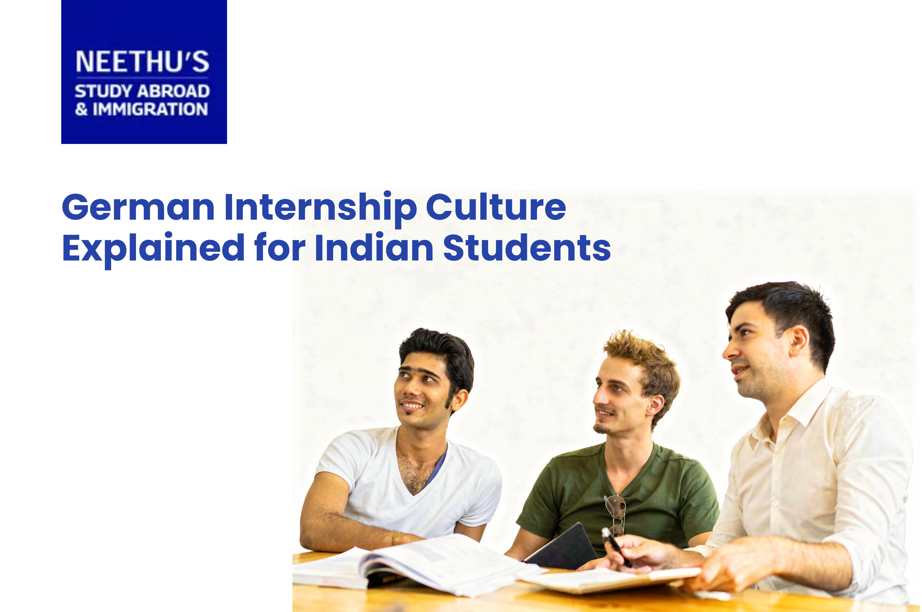German internship for Indian students working in a professional office environment in Germany
