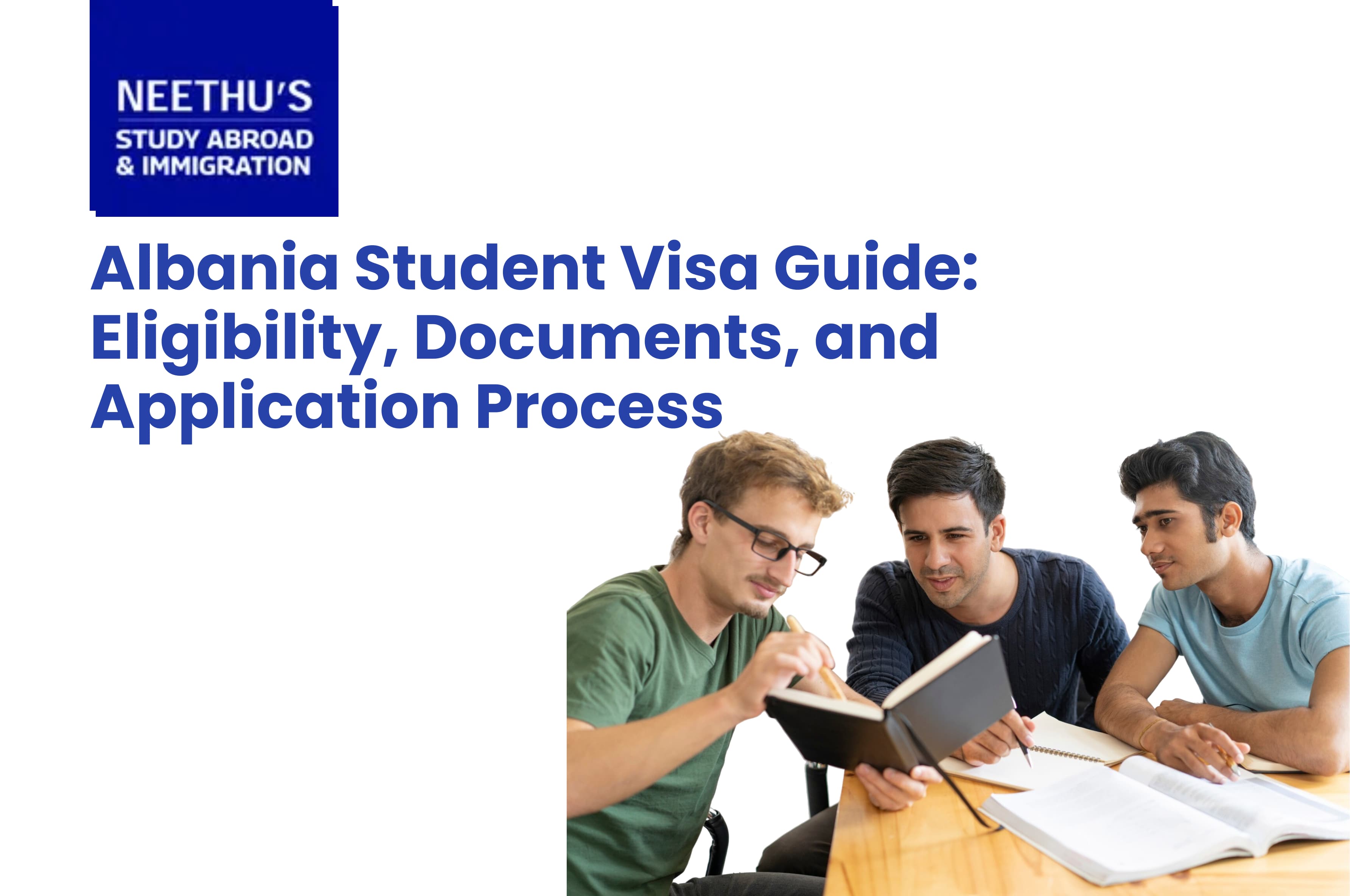 International student holding an Albania student visa with a university campus in Albania