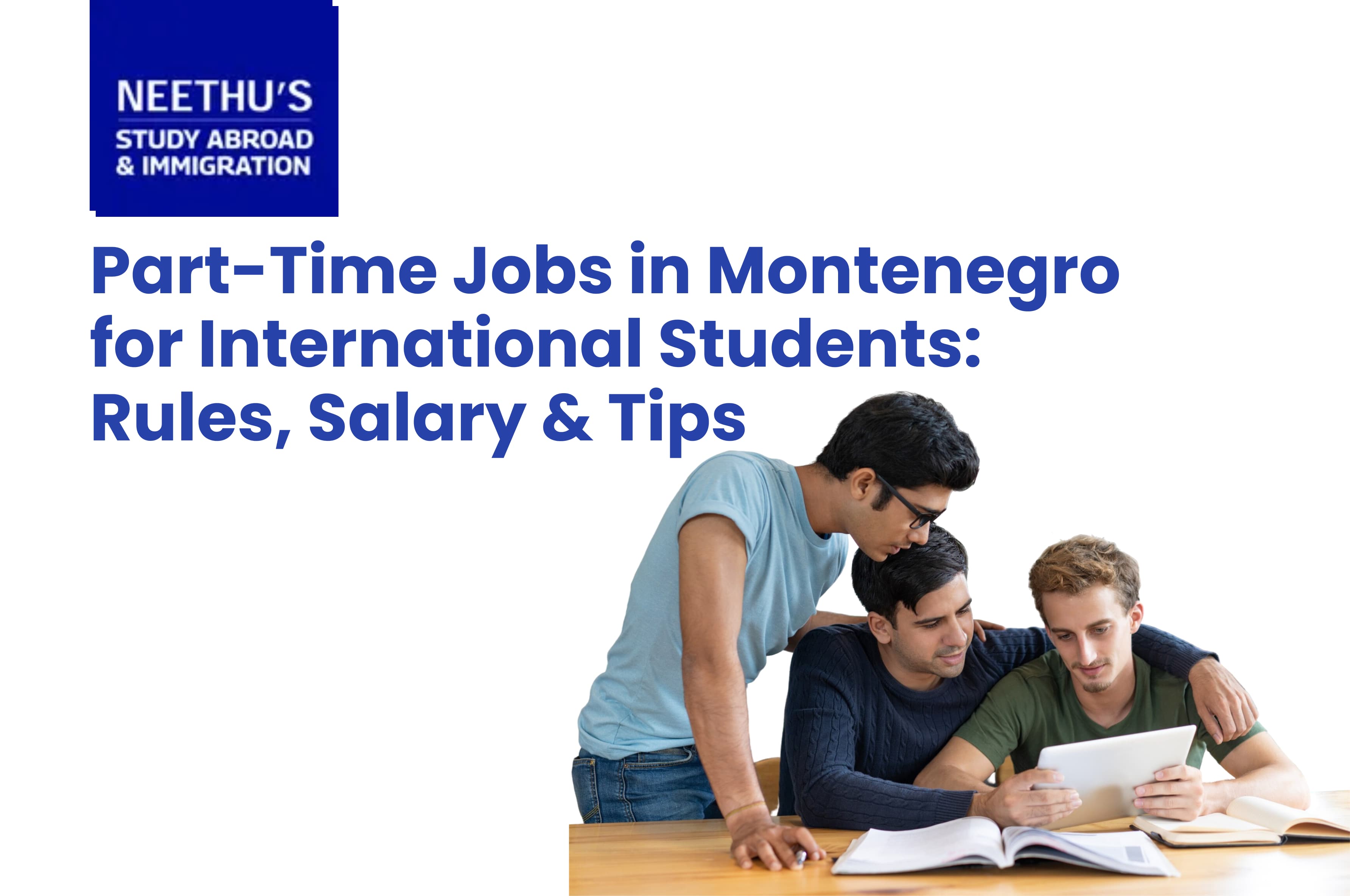 International student working a part-time job in a café in Montenegro