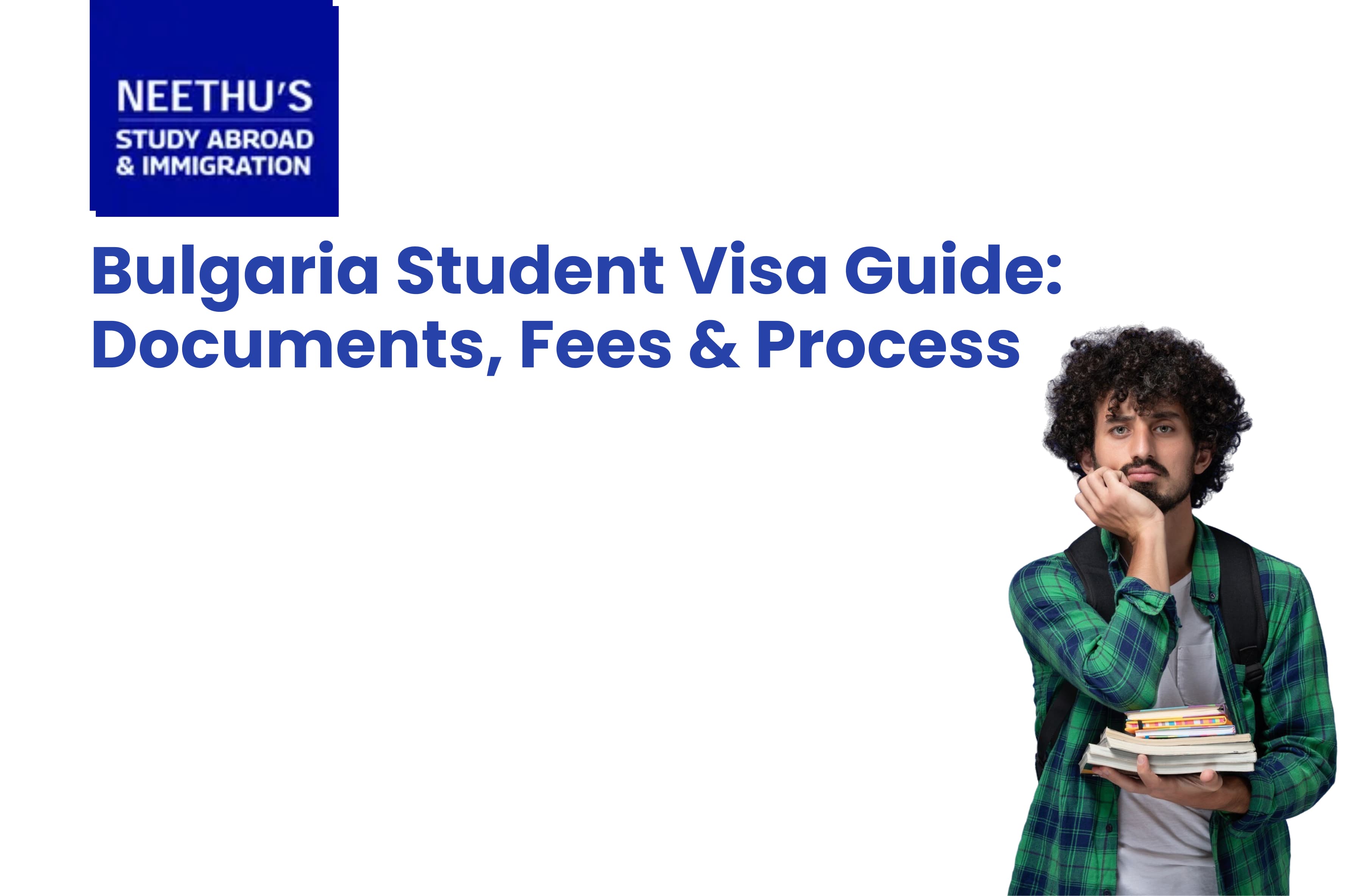 Indian student holding passport and Bulgaria student visa approval documents for studying in Bulgaria
